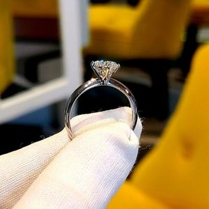 Platinum 1.5ct color D lab diamond ring